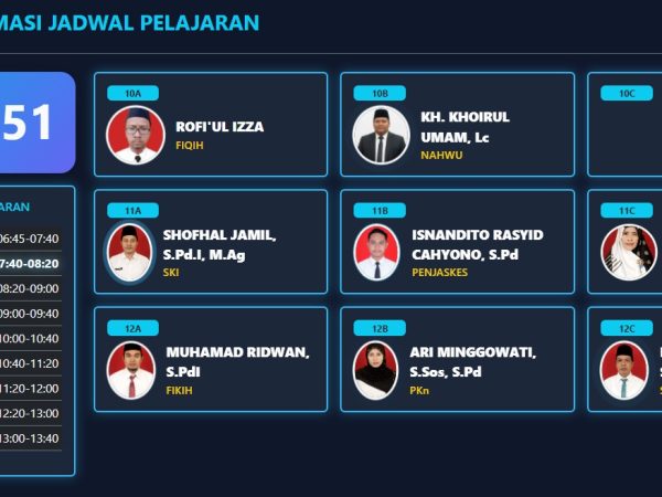 MA MIFTAHUL ULUM LUNCURKAN APLIKASI PEMANTAUAN JADWAL KBM SECARA LIVE